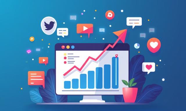 Social media graph showing growth